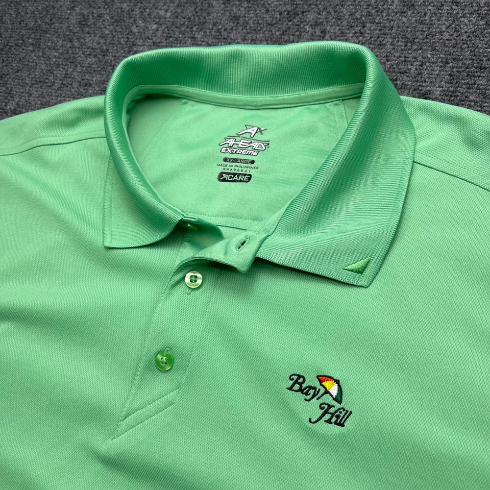 Ahead Bay Hill Golf Performance Pique Green Short Sleeve Polo Shirt